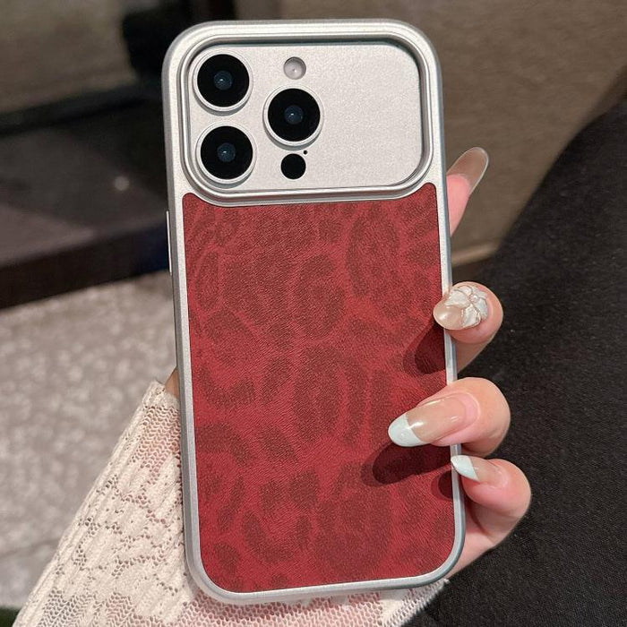 Funda para teléfono con ventana grande, chapada en metal y con estampado de leopardo., For iPhone 17 Pro Max, For iPhone 17 Pro, For iPhone 17, For iPhone 16 Pro Max, For iPhone 16 Pro, For iPhone 16, For iPhone 15 Pro Max, For iPhone 15 Pro           ...