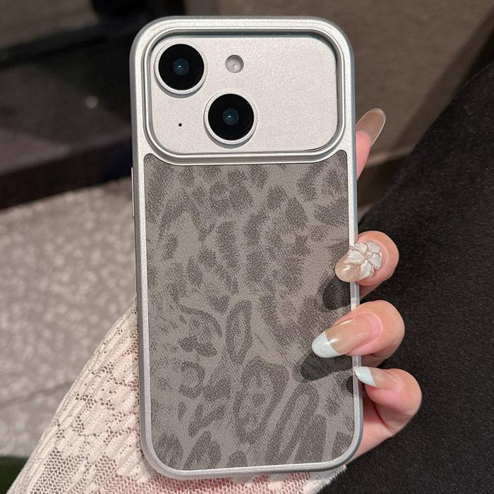 Funda para teléfono con ventana grande, chapada en metal y con estampado de leopardo., For iPhone 17 Pro Max, For iPhone 17 Pro, For iPhone 17, For iPhone 16 Pro Max, For iPhone 16 Pro, For iPhone 16, For iPhone 15 Pro Max, For iPhone 15 Pro           ...
