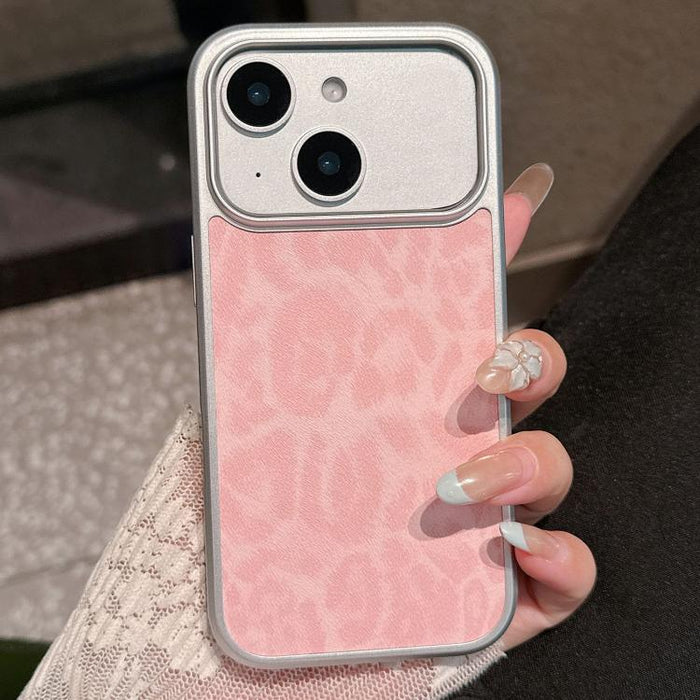 Funda para teléfono con ventana grande, chapada en metal y con estampado de leopardo., For iPhone 17 Pro Max, For iPhone 17 Pro, For iPhone 17, For iPhone 16 Pro Max, For iPhone 16 Pro, For iPhone 16, For iPhone 15 Pro Max, For iPhone 15 Pro           ...