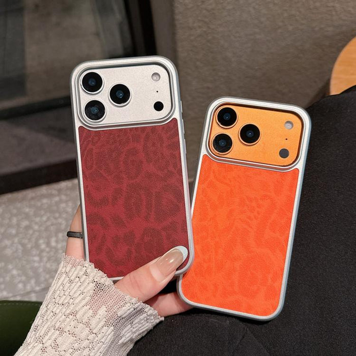 Funda para teléfono con ventana grande, chapada en metal y con estampado de leopardo., For iPhone 17 Pro Max, For iPhone 17 Pro, For iPhone 17, For iPhone 16 Pro Max, For iPhone 16 Pro, For iPhone 16, For iPhone 15 Pro Max, For iPhone 15 Pro           ...