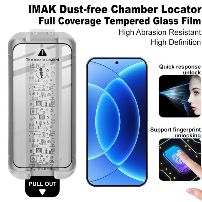 Imak Protector de pantalla de vidrio templado de cobertura total, libre de polvo y con función de desbloqueo por huella dactilar., For Xiaomi 17 Max 5G, For Xiaomi 17T Pro 5G, For Xiaomi 17T 5G, For Xiaomi 15T 5G / 15T Pro 5G