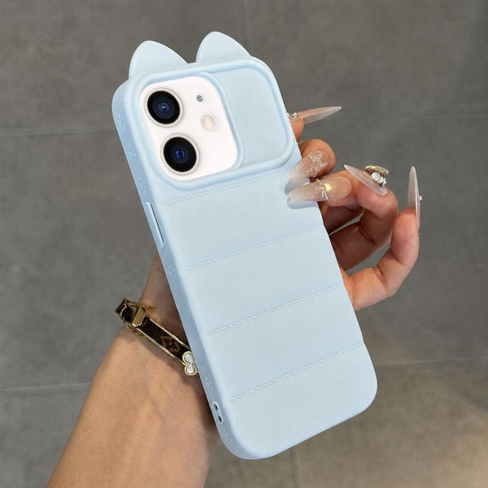 Funda de silicona antigolpes con orejas de gato 3D adorable, For iPhone 12, For iPhone 12 Pro Max, For iPhone 12 Pro, For iPhone 11 Pro Max, For iPhone 11