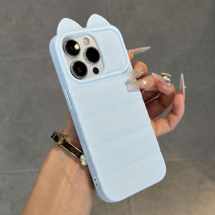 Funda de silicona antigolpes con orejas de gato 3D adorable, For iPhone 12, For iPhone 12 Pro Max, For iPhone 12 Pro, For iPhone 11 Pro Max, For iPhone 11