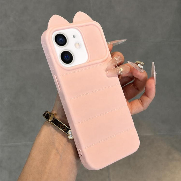 Funda de silicona antigolpes con orejas de gato 3D adorable, For iPhone 12, For iPhone 12 Pro Max, For iPhone 12 Pro, For iPhone 11 Pro Max, For iPhone 11