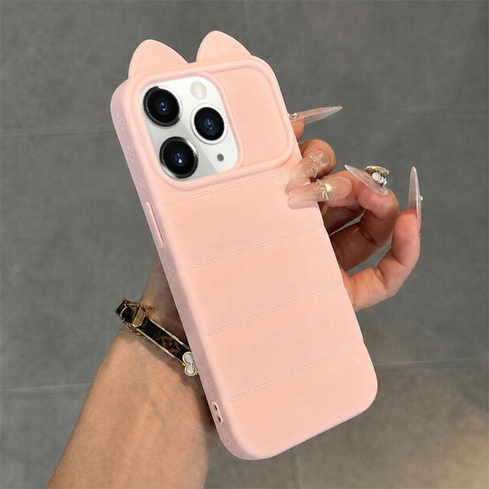 Funda de silicona antigolpes con orejas de gato 3D adorable, For iPhone 12, For iPhone 12 Pro Max, For iPhone 12 Pro, For iPhone 11 Pro Max, For iPhone 11