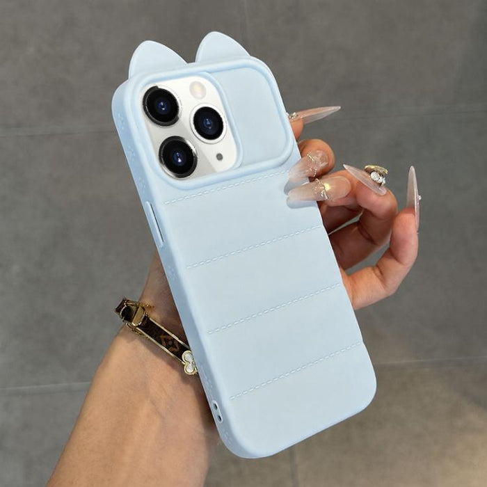 Funda de silicona antigolpes con orejas de gato 3D adorable, For iPhone 12, For iPhone 12 Pro Max, For iPhone 12 Pro, For iPhone 11 Pro Max, For iPhone 11