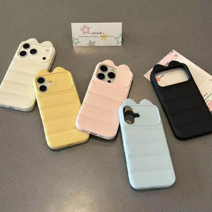 Funda de silicona antigolpes con orejas de gato 3D adorable, For iPhone 12, For iPhone 12 Pro Max, For iPhone 12 Pro, For iPhone 11 Pro Max, For iPhone 11