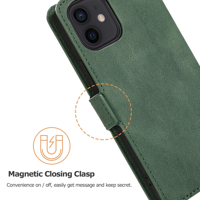 Cierre de cierre magnético retro Estuche de cuero con tapa horizontal con soporte y ranuras para tarjetas y marco de fotos y billetera, For iPhone 12 mini, For iPhone 12 / 12 Pro, For iPhone 12 Pro Max