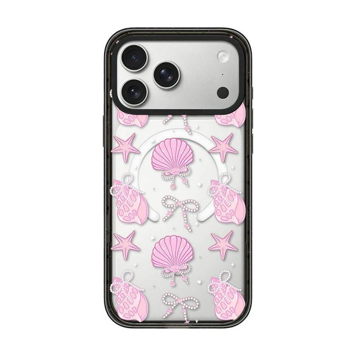 Funda para teléfono de TPU magnética transparente de acrílico con lazo de concha marina, For iPhone 17 Pro Max, For iPhone 17 Pro, For iPhone 17, For iPhone Air, For iPhone 16 Pro Max, For iPhone 16 Pro, For iPhone 16 Plus, For iPhone 16               ...