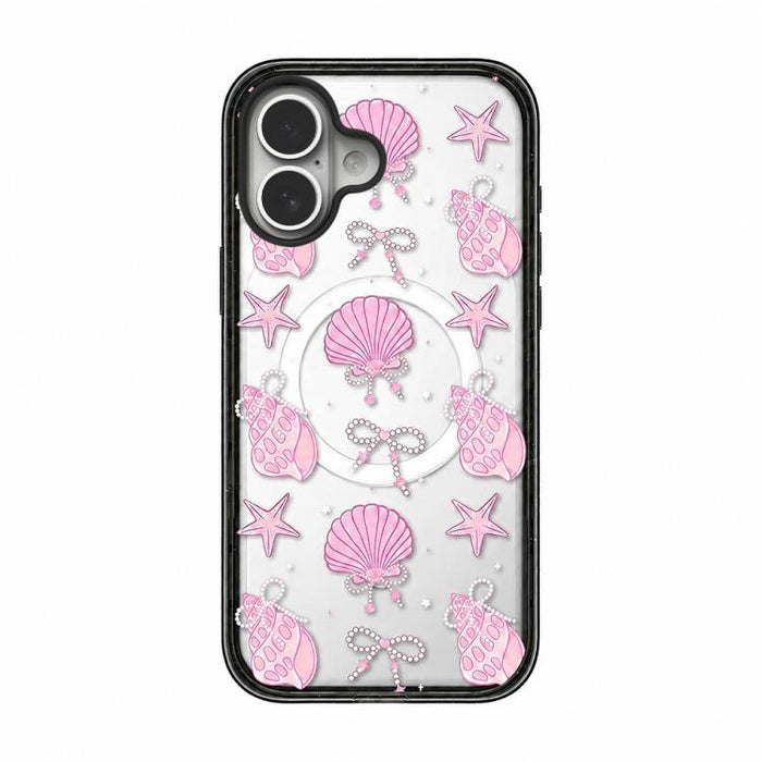 Funda para teléfono de TPU magnética transparente de acrílico con lazo de concha marina, For iPhone 17 Pro Max, For iPhone 17 Pro, For iPhone 17, For iPhone Air, For iPhone 16 Pro Max, For iPhone 16 Pro, For iPhone 16 Plus, For iPhone 16               ...