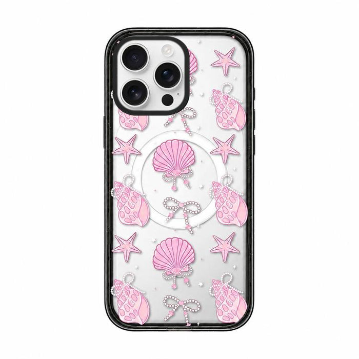 Funda para teléfono de TPU magnética transparente de acrílico con lazo de concha marina, For iPhone 17 Pro Max, For iPhone 17 Pro, For iPhone 17, For iPhone Air, For iPhone 16 Pro Max, For iPhone 16 Pro, For iPhone 16 Plus, For iPhone 16               ...