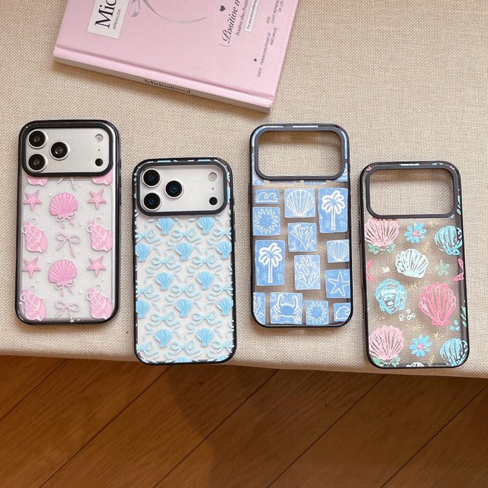 Funda para teléfono de TPU magnética transparente de acrílico con lazo de concha marina, For iPhone 17 Pro Max, For iPhone 17 Pro, For iPhone 17, For iPhone Air, For iPhone 16 Pro Max, For iPhone 16 Pro, For iPhone 16 Plus, For iPhone 16               ...