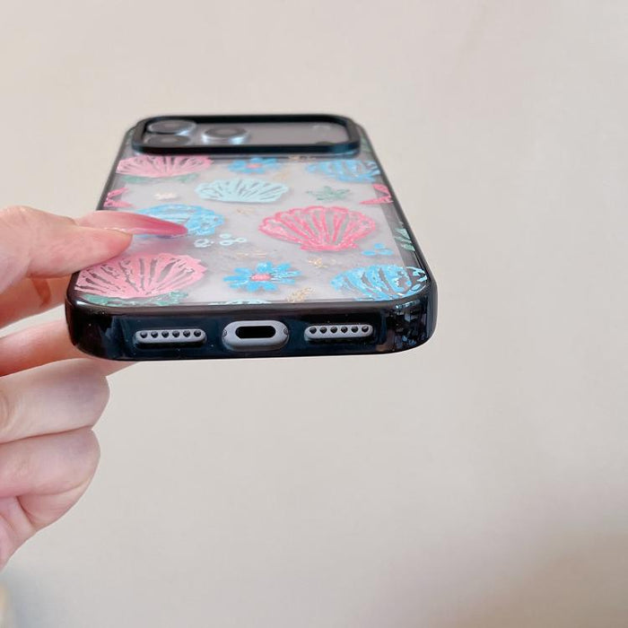 Funda para teléfono de TPU magnética transparente de acrílico con lazo de concha marina, For iPhone 17 Pro Max, For iPhone 17 Pro, For iPhone 17, For iPhone Air, For iPhone 16 Pro Max, For iPhone 16 Pro, For iPhone 16 Plus, For iPhone 16               ...