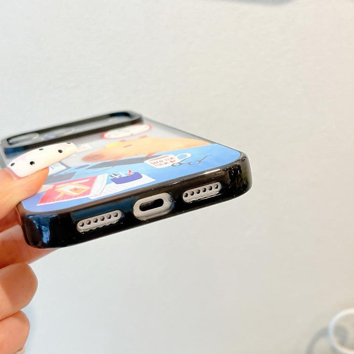 Funda de teléfono de TPU acrílica con estampado de dibujos animados de capibara adorable, For iPhone 12, For iPhone 12 Pro Max, For iPhone 12 Pro, For iPhone 11