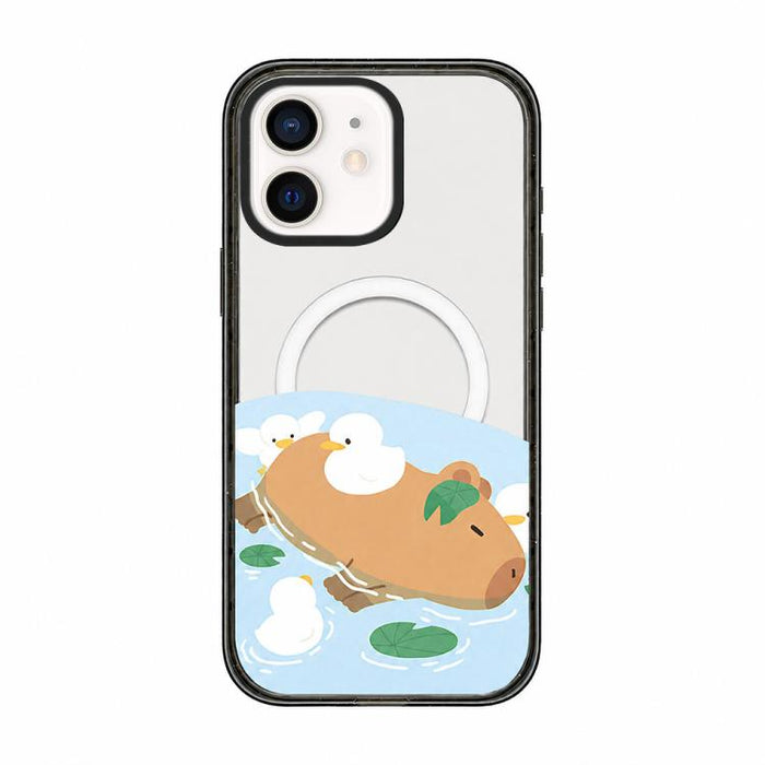 Funda magnética de TPU acrílica con estampado de dibujos animados de capibara, For iPhone 12, For iPhone 12 Pro Max, For iPhone 12 Pro, For iPhone 11