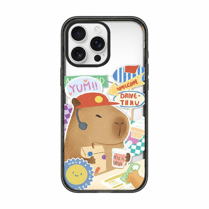 Funda magnética de TPU acrílica con estampado de dibujos animados de capibara, For iPhone 12, For iPhone 12 Pro Max, For iPhone 12 Pro, For iPhone 11