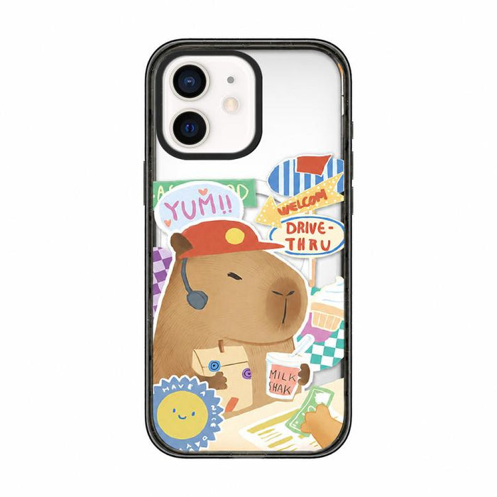 Funda magnética de TPU acrílica con estampado de dibujos animados de capibara, For iPhone 12, For iPhone 12 Pro Max, For iPhone 12 Pro, For iPhone 11