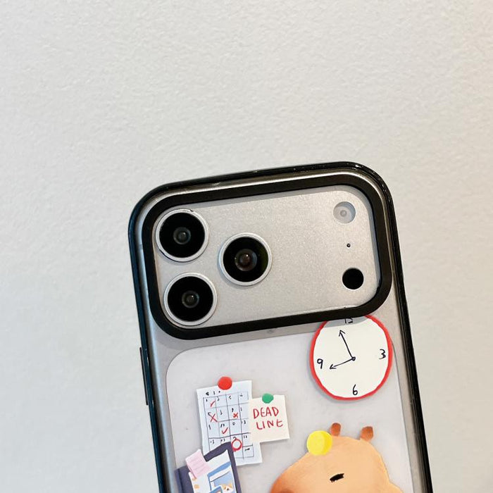 Funda magnética de TPU acrílica con estampado de dibujos animados de capibara, For iPhone 12, For iPhone 12 Pro Max, For iPhone 12 Pro, For iPhone 11