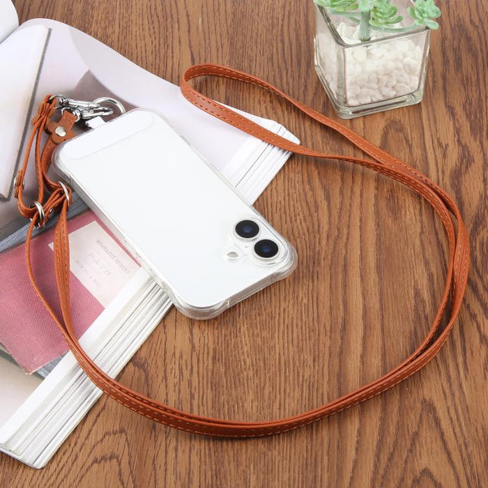 Cordón para teléfono con correa de cuero ajustable con decoración floral y almohadilla de sujeción para hombre y mujer.