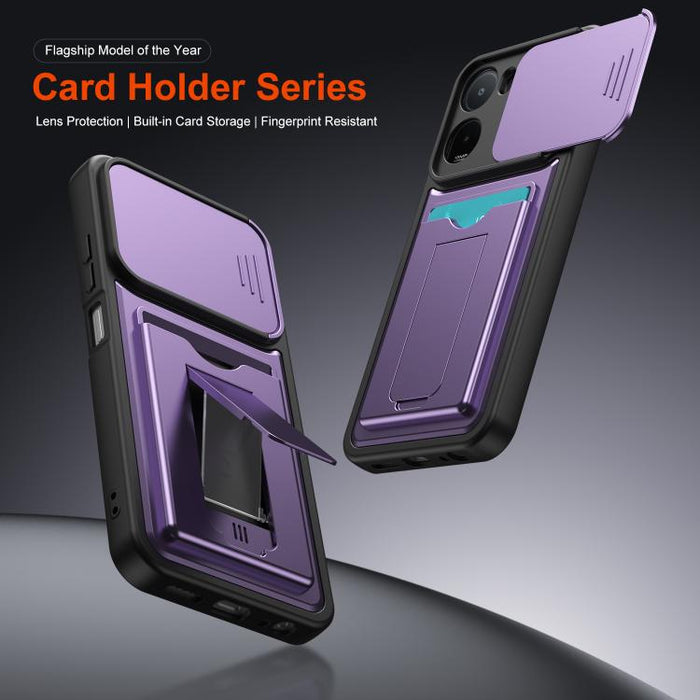 Funda para teléfono híbrida de PC y TPU con tapa deslizante para lente y tarjetero, For Redmi A7 Pro 171mm / Redmi 15a 5G, For Redmi K90 Pro Max / Poco F8 Ultra 5G, For Redmi Note 15 4G / 5G Global 164mm, For Redmi Note 15 Pro 4G Global 163.2mm        ...
