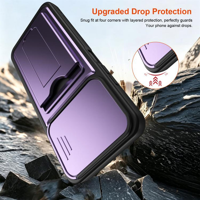 Funda para teléfono híbrida de PC y TPU con tapa deslizante para lente y tarjetero, For Redmi A7 Pro 171mm / Redmi 15a 5G, For Redmi K90 Pro Max / Poco F8 Ultra 5G, For Redmi Note 15 4G / 5G Global 164mm, For Redmi Note 15 Pro 4G Global 163.2mm        ...