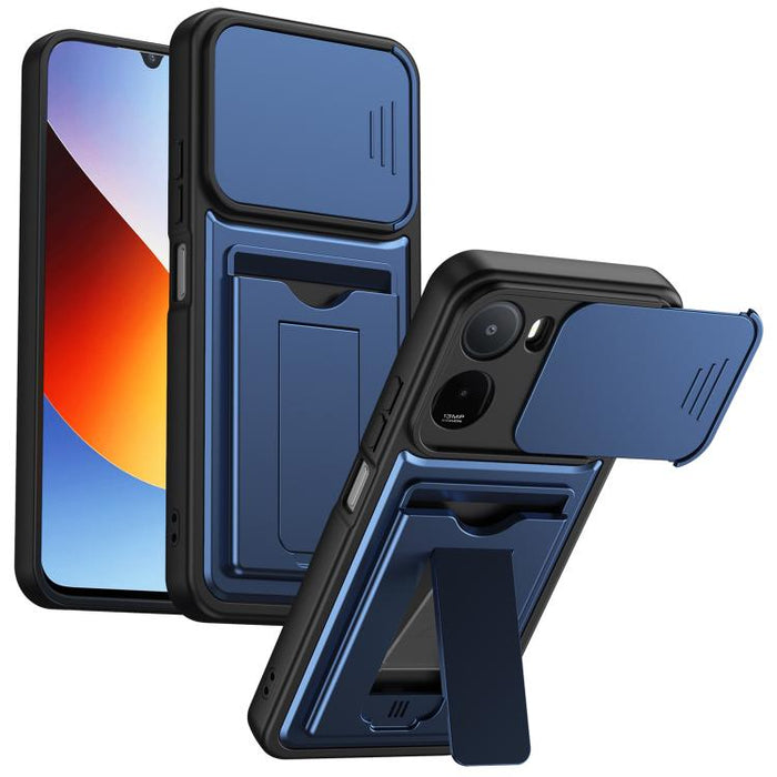 Funda para teléfono híbrida de PC y TPU con tapa deslizante para lente y tarjetero, For Redmi A7 Pro 171mm / Redmi 15a 5G, For Redmi K90 Pro Max / Poco F8 Ultra 5G, For Redmi Note 15 4G / 5G Global 164mm, For Redmi Note 15 Pro 4G Global 163.2mm        ...