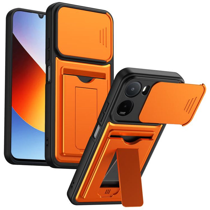 Funda para teléfono híbrida de PC y TPU con tapa deslizante para lente y tarjetero, For Redmi A7 Pro 171mm / Redmi 15a 5G, For Redmi K90 Pro Max / Poco F8 Ultra 5G, For Redmi Note 15 4G / 5G Global 164mm, For Redmi Note 15 Pro 4G Global 163.2mm        ...