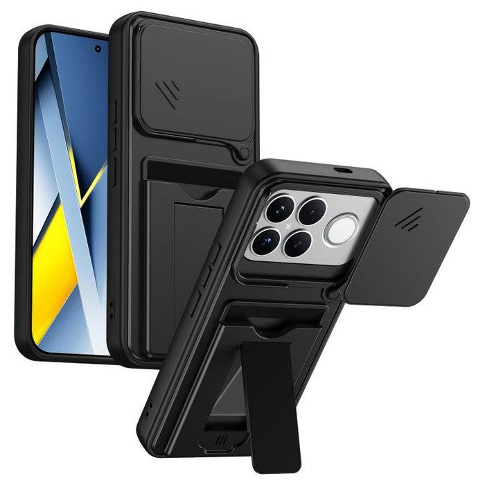 Funda para teléfono híbrida de PC y TPU con tapa deslizante para lente y tarjetero, For Redmi A7 Pro 171mm / Redmi 15a 5G, For Redmi K90 Pro Max / Poco F8 Ultra 5G, For Redmi Note 15 4G / 5G Global 164mm, For Redmi Note 15 Pro 4G Global 163.2mm        ...