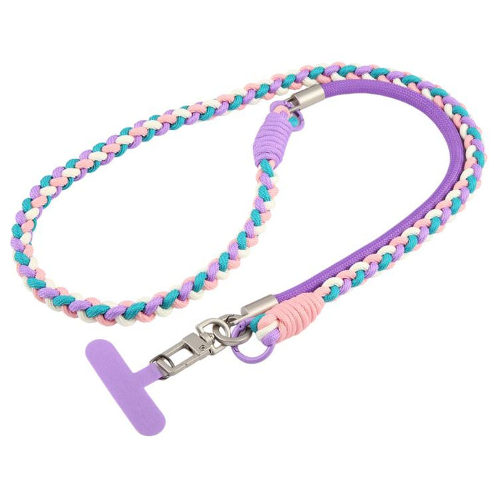 Cordón para teléfono con correa trenzada y empalmada, con almohadilla de sujeción, unisex.