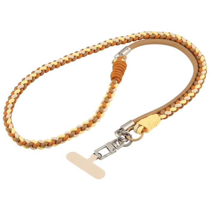 Cordón para teléfono con correa trenzada y empalmada, con almohadilla de sujeción, unisex.