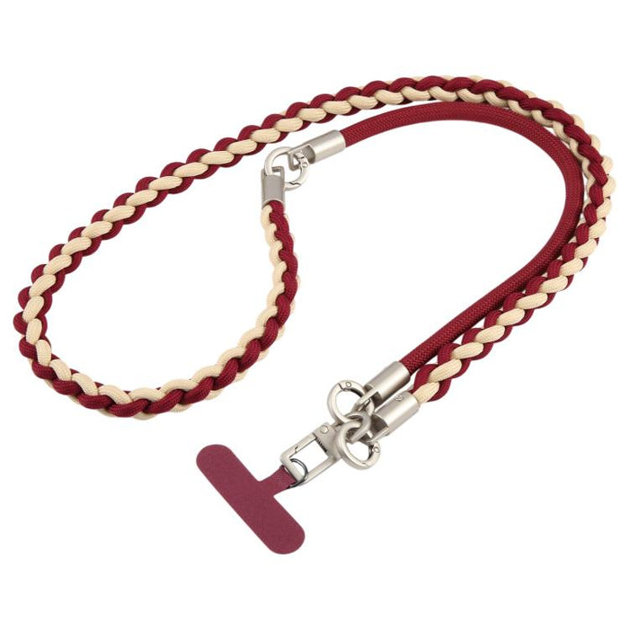 Cordón para teléfono con correa trenzada y empalmada, con almohadilla de sujeción, unisex.