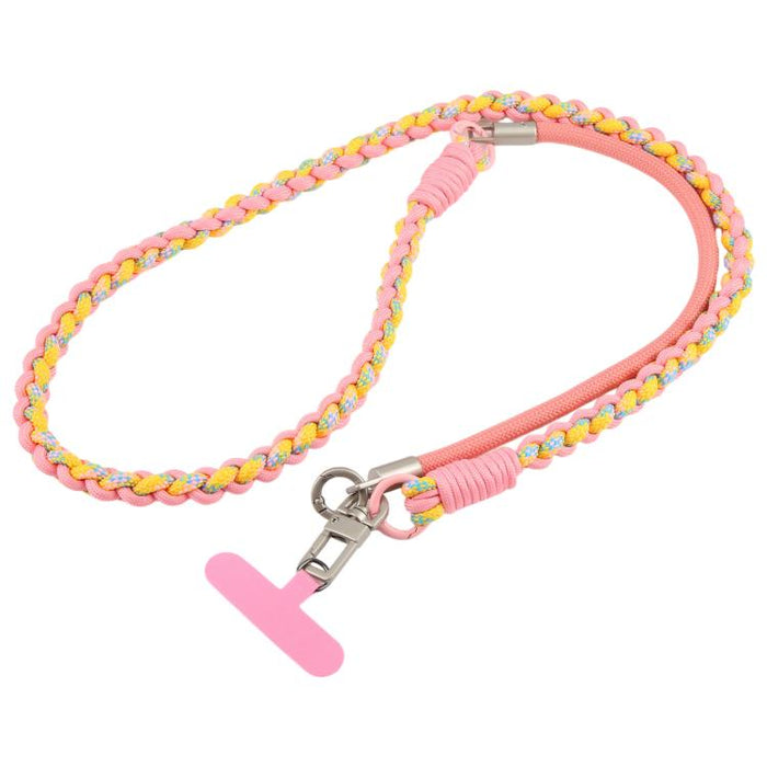 Cordón para teléfono con correa trenzada y empalmada, con almohadilla de sujeción, unisex.