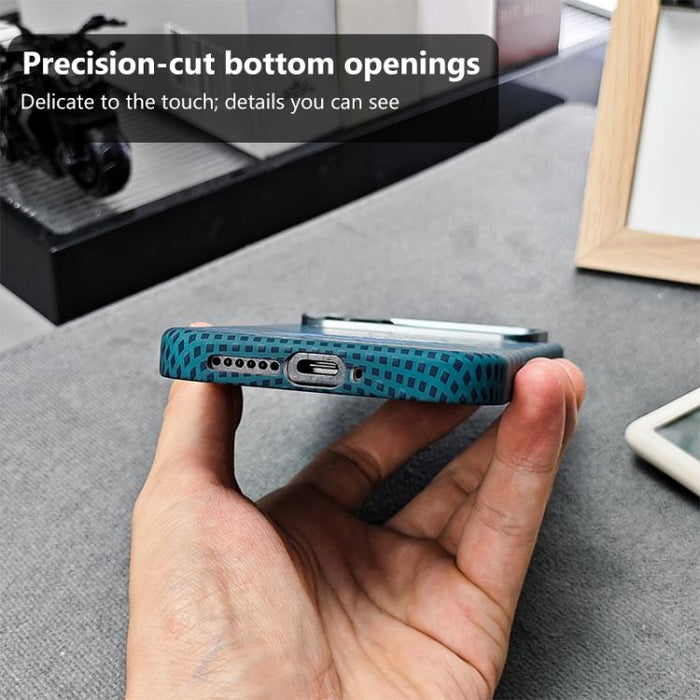 Funda magnética para teléfono con pegatina de agua y textura de Kevlar, For Xiaomi 17 Pro Max, For Xiaomi 17 Pro