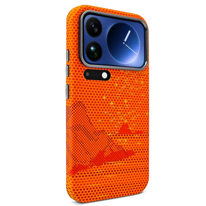 Funda magnética para teléfono con pegatina de agua y textura de Kevlar, For Xiaomi 17 Pro Max, For Xiaomi 17 Pro