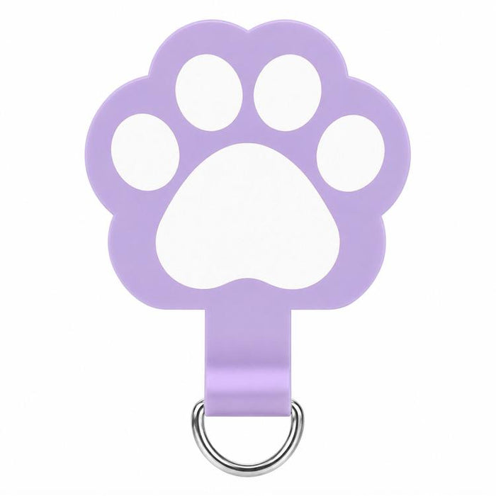 Cordón para teléfono de TPU con diseño de huella de gato de dibujos animados y almohadilla de sujeción