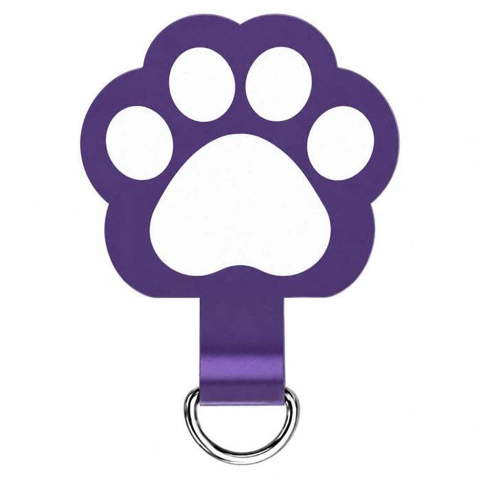 Cordón para teléfono de TPU con diseño de huella de gato de dibujos animados y almohadilla de sujeción