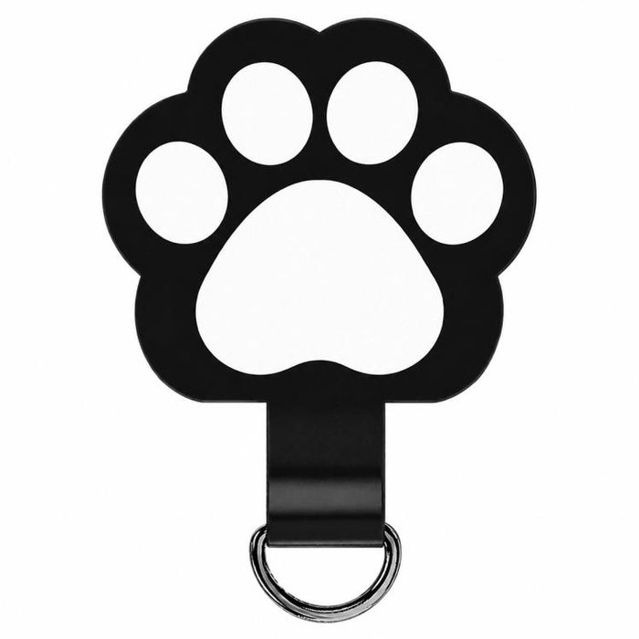 Cordón para teléfono de TPU con diseño de huella de gato de dibujos animados y almohadilla de sujeción