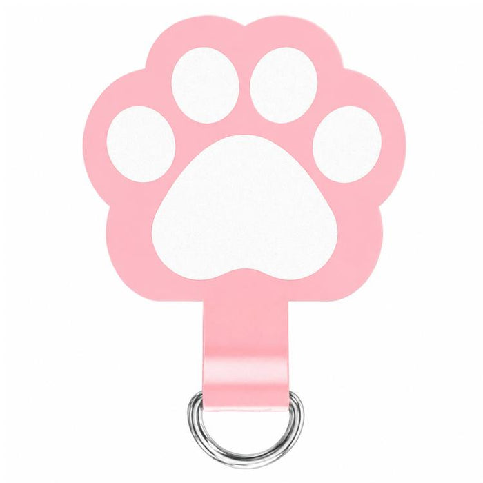 Cordón para teléfono de TPU con diseño de huella de gato de dibujos animados y almohadilla de sujeción