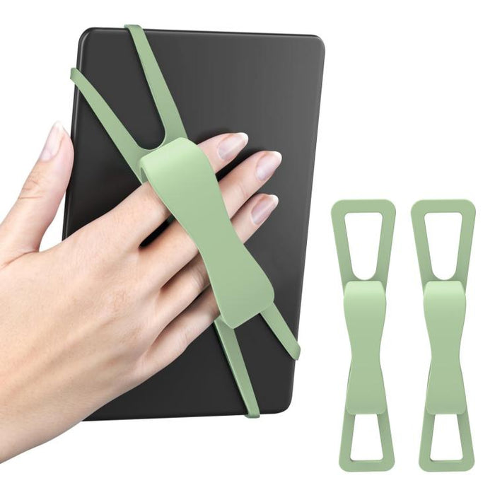 Correa de mano elástica de silicona con soporte para tabletas de 4,7 a 8 pulgadas.