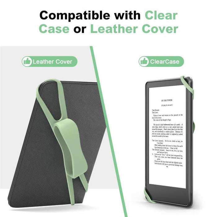 Correa de mano elástica de silicona con soporte para tabletas de 4,7 a 8 pulgadas.