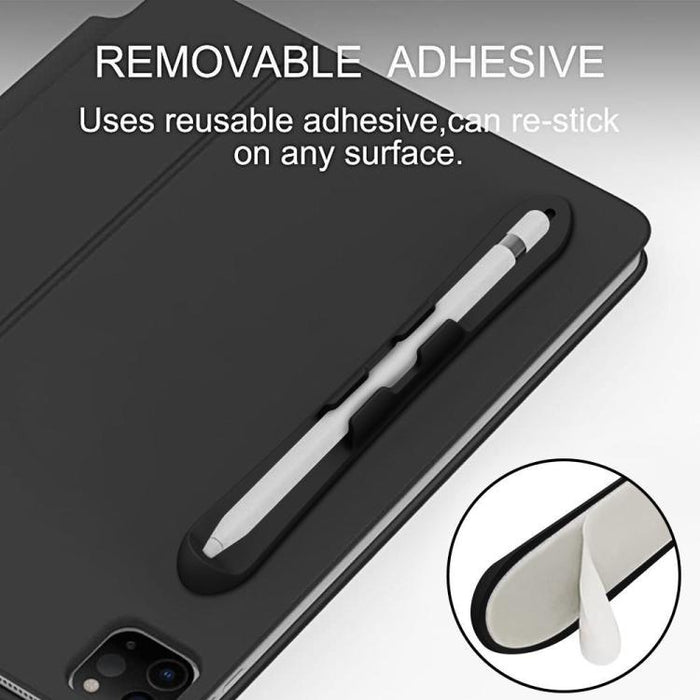 Soporte de silicona autoadhesivo resistente para lápiz óptico capacitivo con ranura para Apple Pencil 2/1