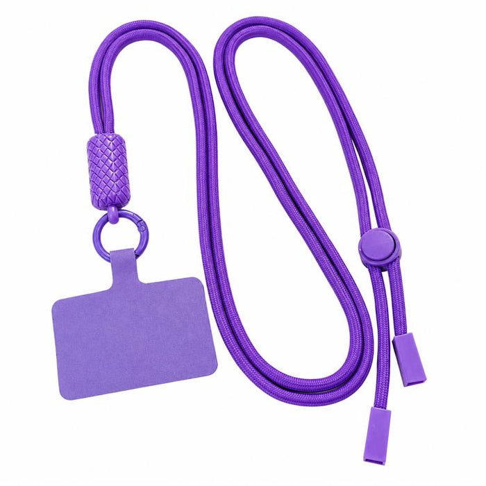 Cordón para teléfono ajustable y giratorio 360 grados con correa para el cuello de nailon y almohadilla de sujeción, unisex.