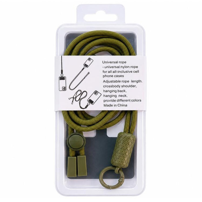 Cordón para teléfono ajustable y giratorio 360 grados con correa para el cuello de nailon y almohadilla de sujeción, unisex.
