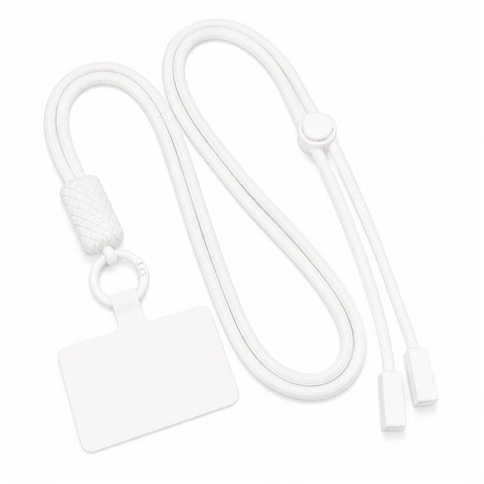 Cordón para teléfono ajustable y giratorio 360 grados con correa para el cuello de nailon y almohadilla de sujeción, unisex.