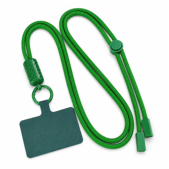 Cordón para teléfono ajustable y giratorio 360 grados con correa para el cuello de nailon y almohadilla de sujeción, unisex.