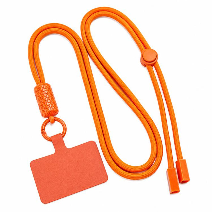 Cordón para teléfono ajustable y giratorio 360 grados con correa para el cuello de nailon y almohadilla de sujeción, unisex.
