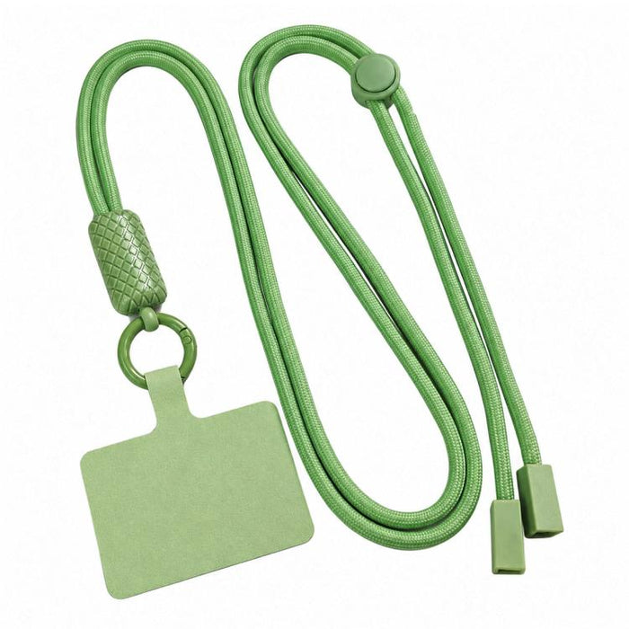 Cordón para teléfono ajustable y giratorio 360 grados con correa para el cuello de nailon y almohadilla de sujeción, unisex.