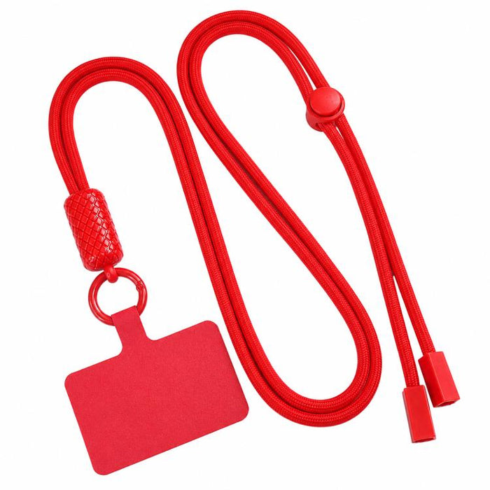 Cordón para teléfono ajustable y giratorio 360 grados con correa para el cuello de nailon y almohadilla de sujeción, unisex.