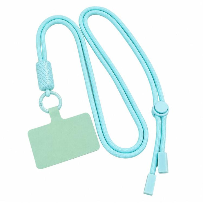 Cordón para teléfono ajustable y giratorio 360 grados con correa para el cuello de nailon y almohadilla de sujeción, unisex.