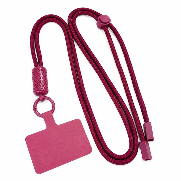 Cordón para teléfono ajustable y giratorio 360 grados con correa para el cuello de nailon y almohadilla de sujeción, unisex.